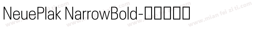 NeuePlak NarrowBold字体转换